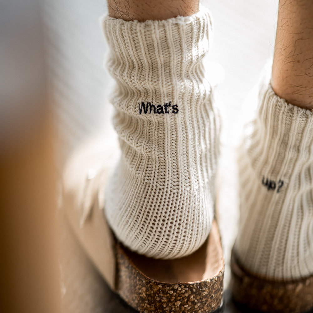 Embroidery On Socks - Maden 3'lü Paket Çift Vintage Kaba
