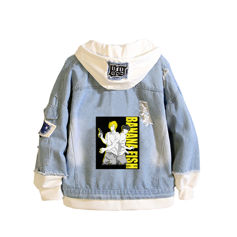 Embroidery Jacket Jeans - MELON BALIK Demin Ceket Anime Kot