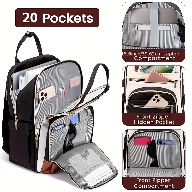 Embroidery Bag - Kadınlar İçin İki Renkli Laptop Sırt