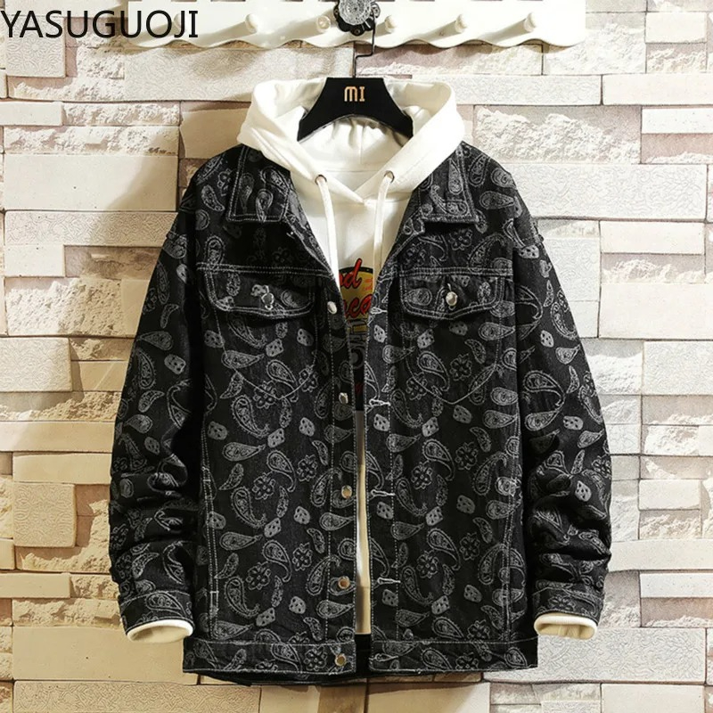 Embroidery Jacket Jeans - Yeni 2025 Bahar Japon Vintage Baskılı