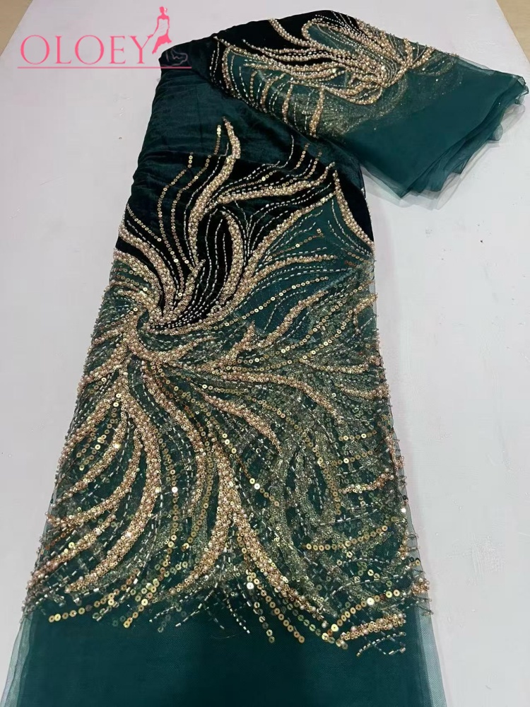 Velvet Fabric Embroidery - OLOEY Lüks düğün elbisesi Yeni Stil