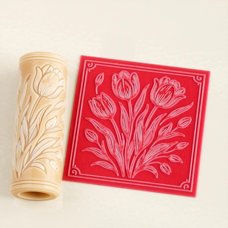 Çiçek Kafatası Kil Karo Rulosu - Embroidery Texture incelemesi ve fiyatı