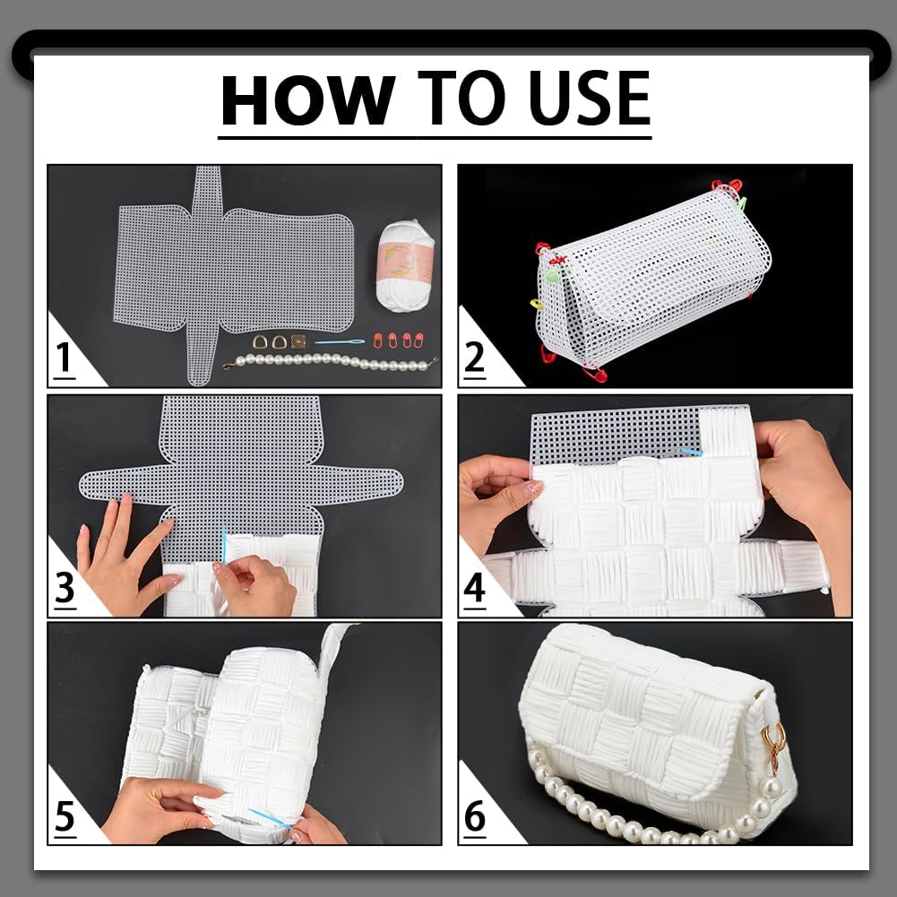 1-4 Adet Plastik Örgü Tuval Ça - Embroidery Bag incelemesi ve fiyatı