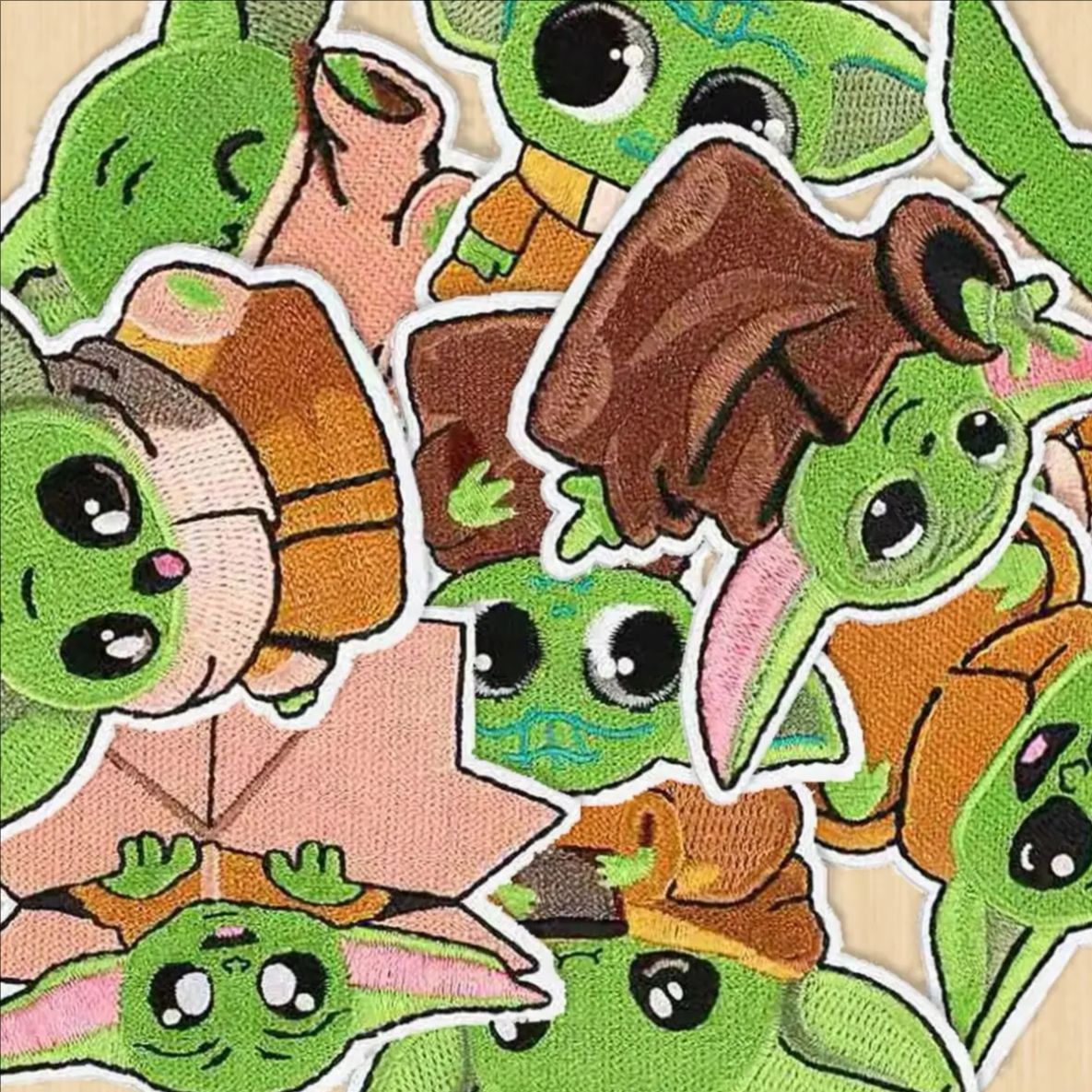9 adet/takım karikatür Yoda üt - Embroidery Jacket Jeans incelemesi ve fiyatı