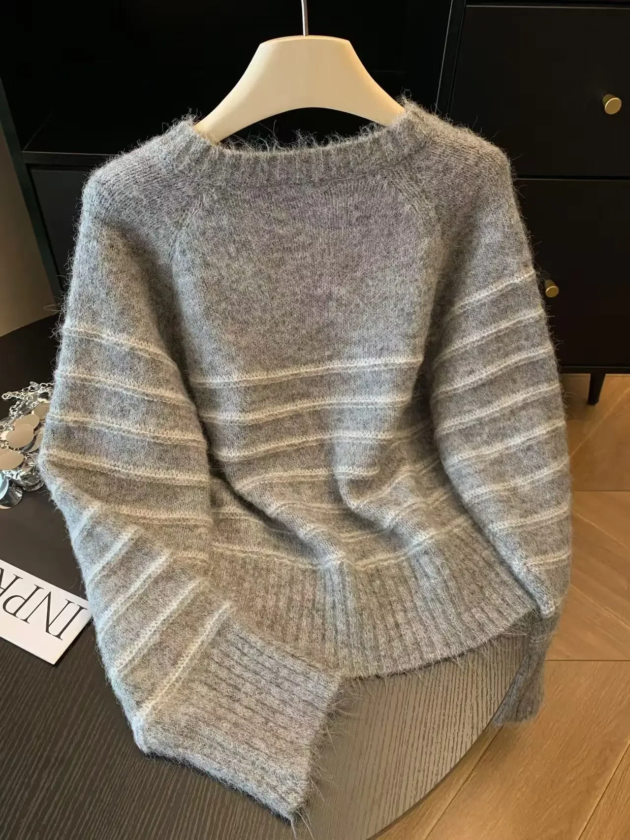 Sonbahar Kış Kadın Çizgili Yün - Embroidery Origin incelemesi ve fiyatı