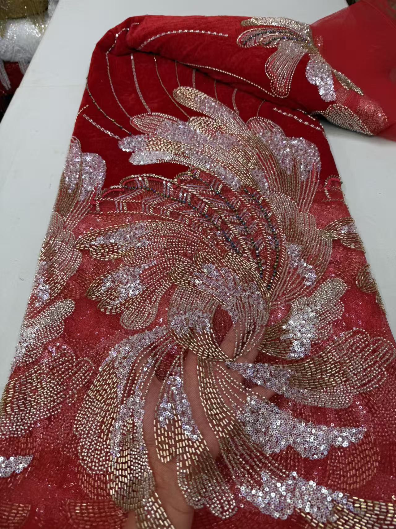 2026 Afrika Fransız Pul Payetl - Velvet Fabric Embroidery incelemesi ve fiyatı
