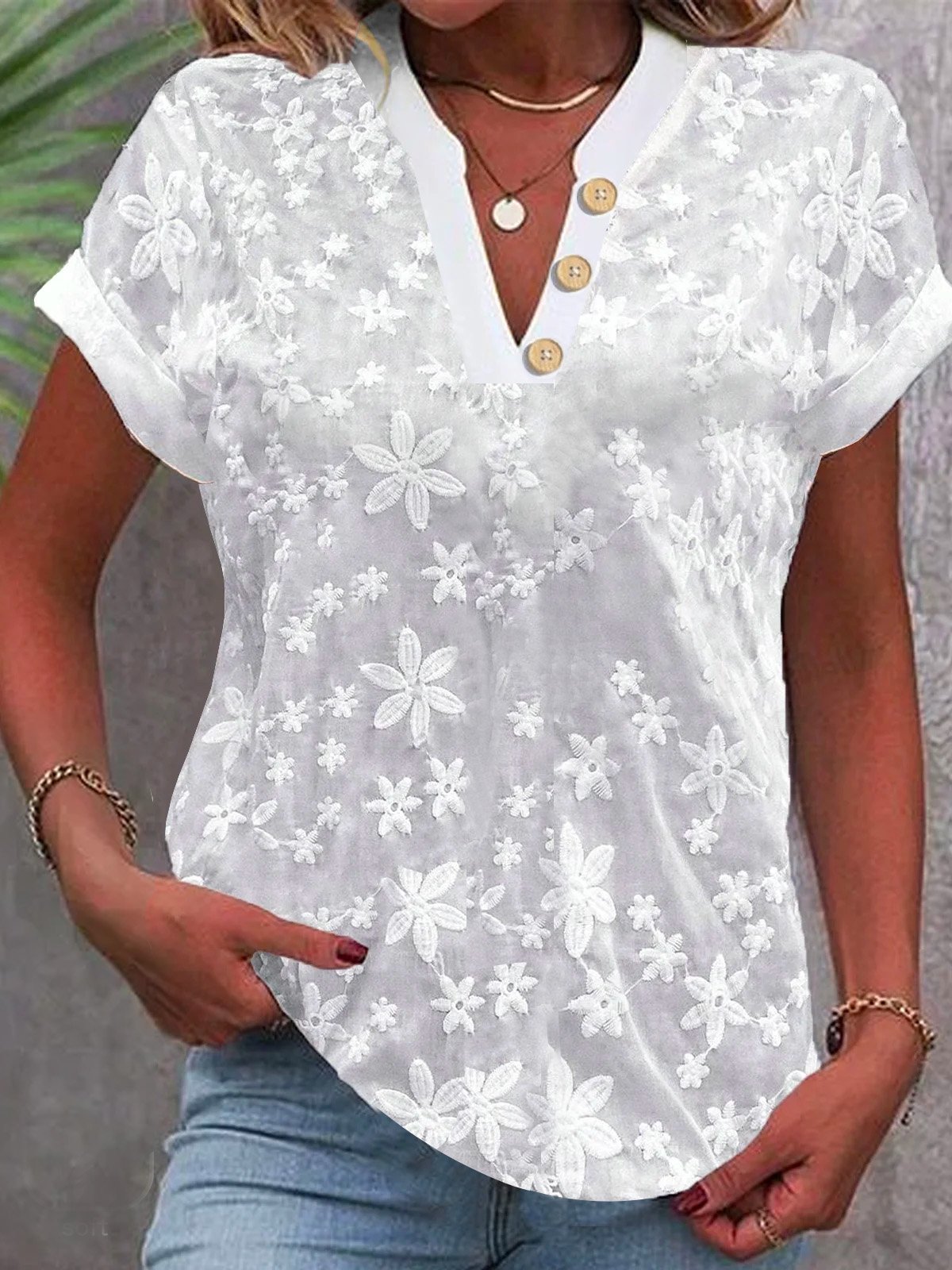 Kırpılmış gömlek beyaz dantel  - Embroidery Eyelet incelemesi ve fiyatı
