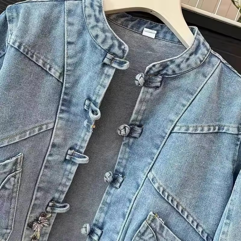 2025 İlkbahar Sonbahar Yeni Mo - Embroidery Jacket Jeans incelemesi ve fiyatı
