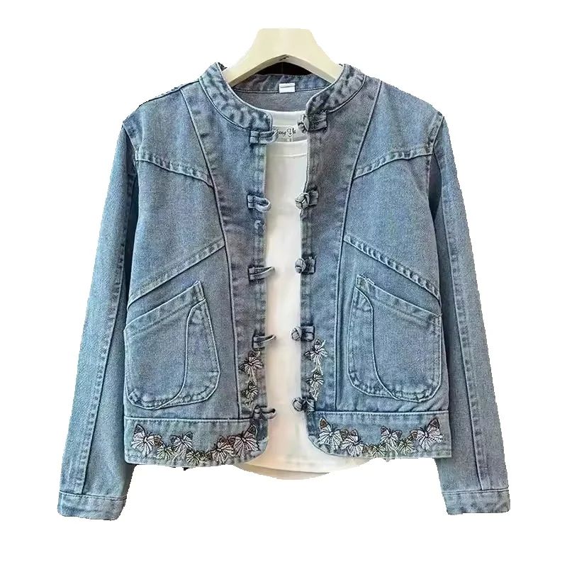 2025 İlkbahar Sonbahar Yeni Mo - Embroidery Jacket Jeans incelemesi ve fiyatı