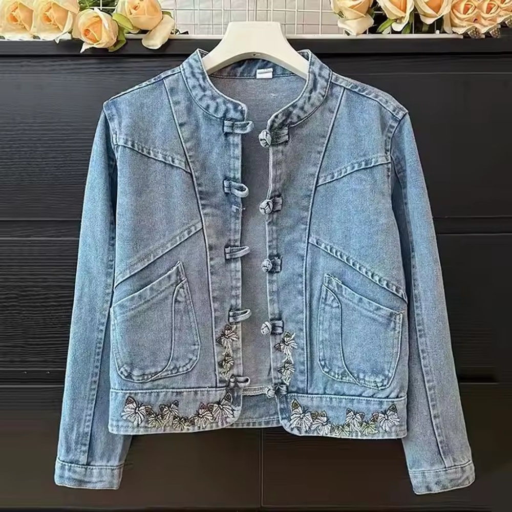 2025 İlkbahar Sonbahar Yeni Mo - Embroidery Jacket Jeans incelemesi ve fiyatı