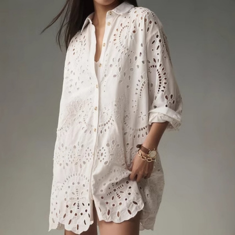 Kadınlar için düz renk delikli - Embroidery Eyelet incelemesi ve fiyatı