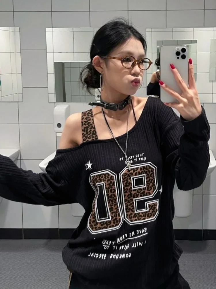 Y2K Patchwork Leopar Desenli T - Embroidery Origin incelemesi ve fiyatı