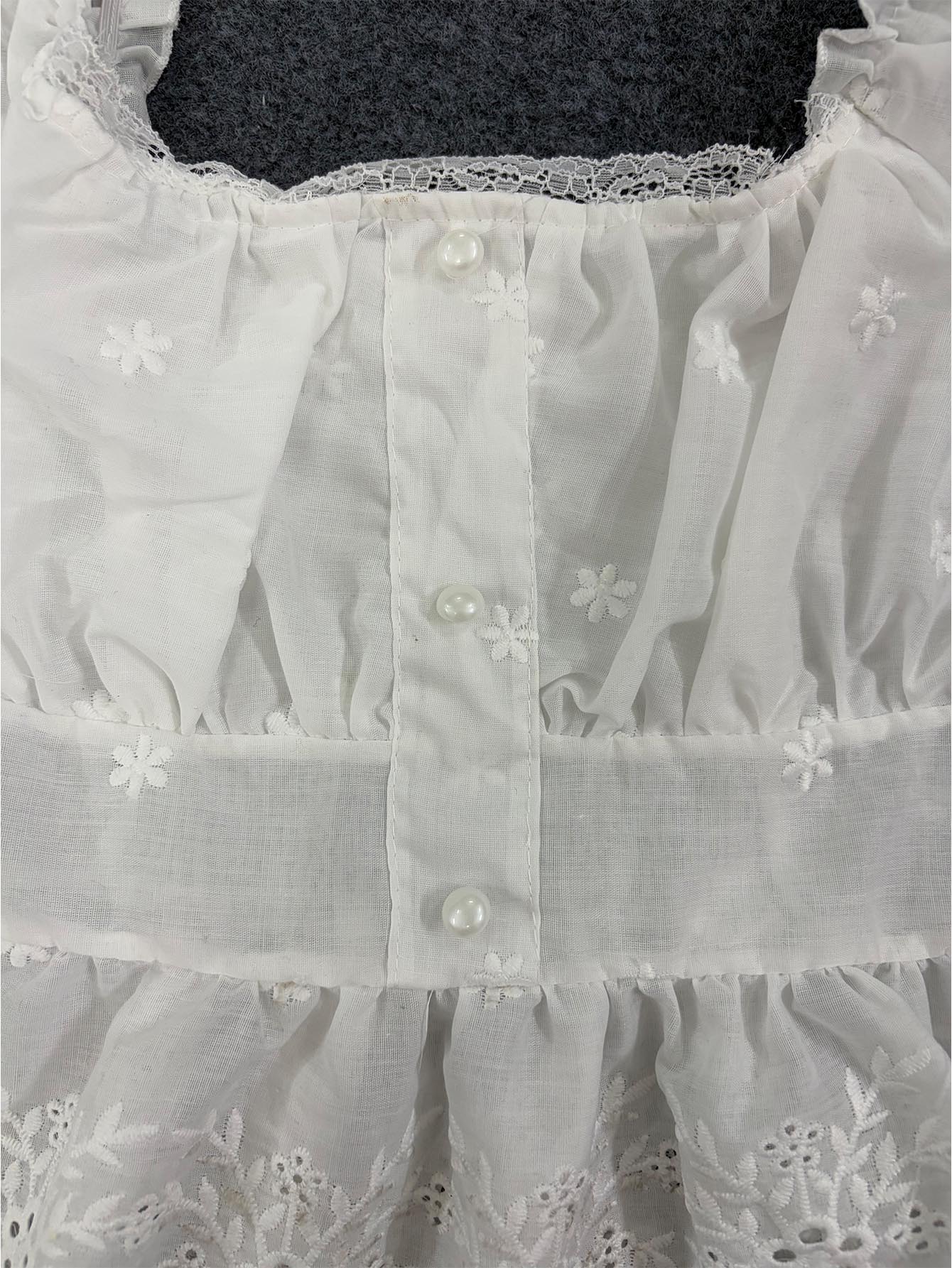 Beyaz Çiçek Desenli Delikli Na - Embroidery Eyelet incelemesi ve fiyatı