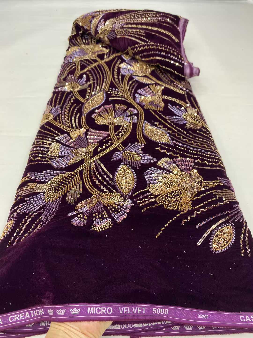 2026 Yeni Gelen Afrika Kadife  - Velvet Fabric Embroidery incelemesi ve fiyatı