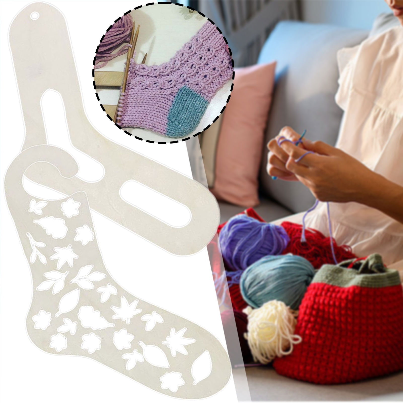 1/2 adet Örgü Aracı Çorap Çora - Embroidery On Socks incelemesi ve fiyatı