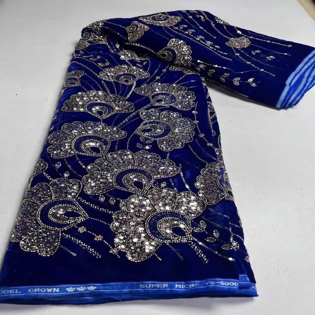 5 yard Yeni kadife kumaş Pul b - Velvet Fabric Embroidery incelemesi ve fiyatı