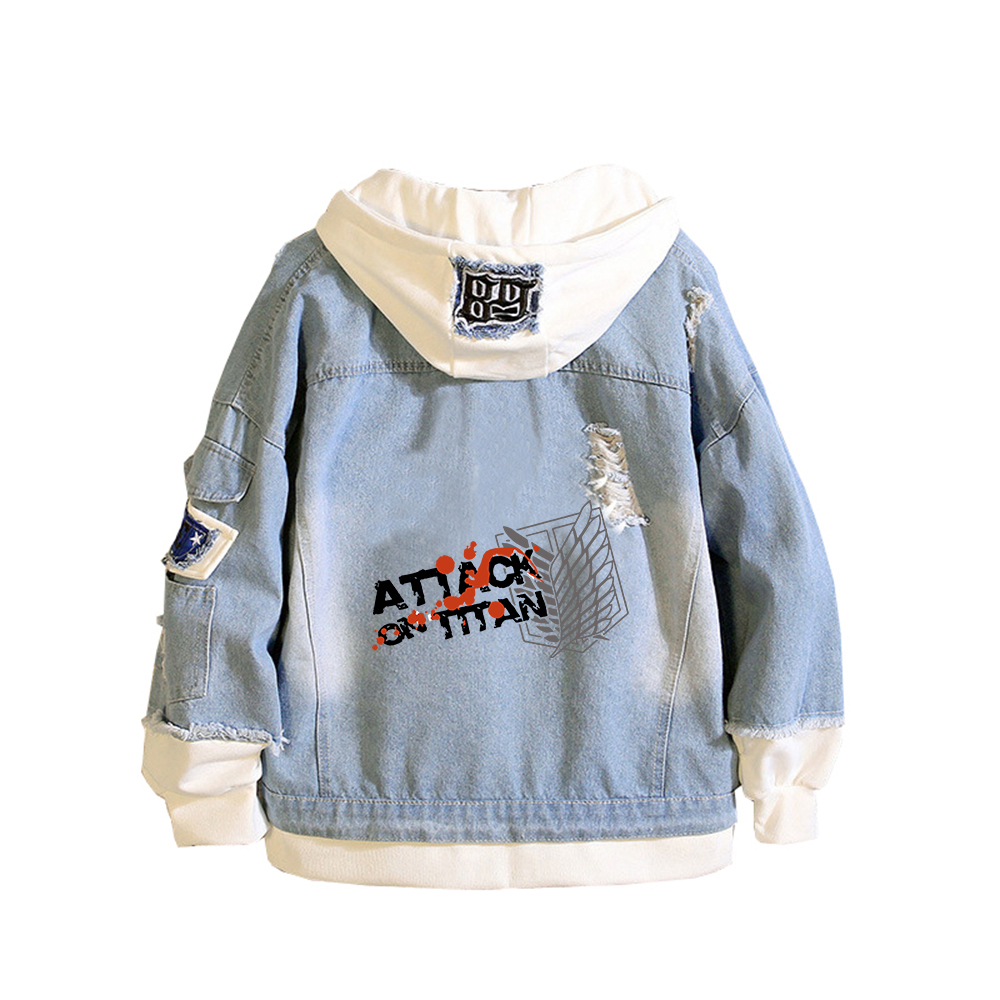 Titan Anime Denim Ceketler İzc - Embroidery Jacket Jeans incelemesi ve fiyatı