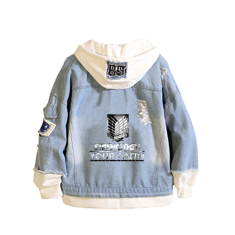 Titan Anime Denim Ceketler İzc - Embroidery Jacket Jeans incelemesi ve fiyatı