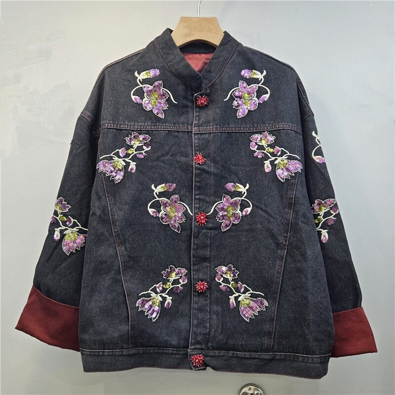 Ağır İşlemeli Pul Çiçek Nakışl - Embroidery Jacket Jeans incelemesi ve fiyatı