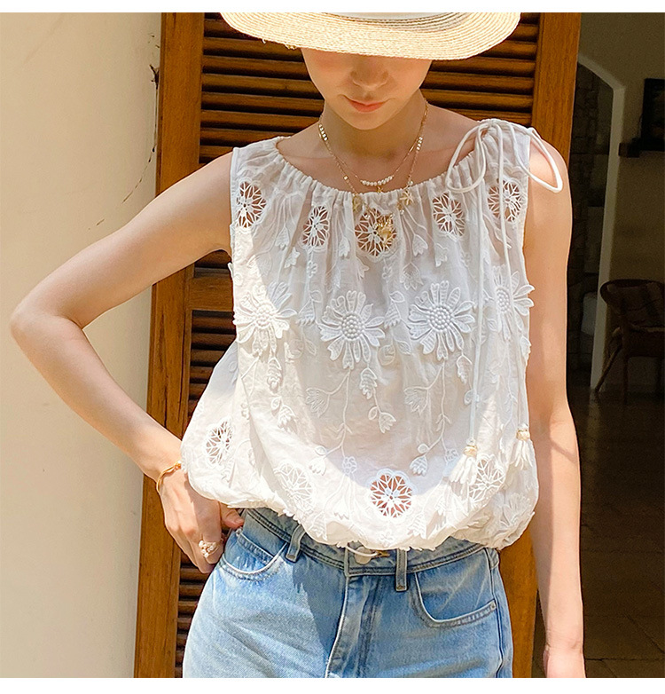 Fransız Tarzı Boho Nakış Bluz  - Embroidery Eyelet incelemesi ve fiyatı