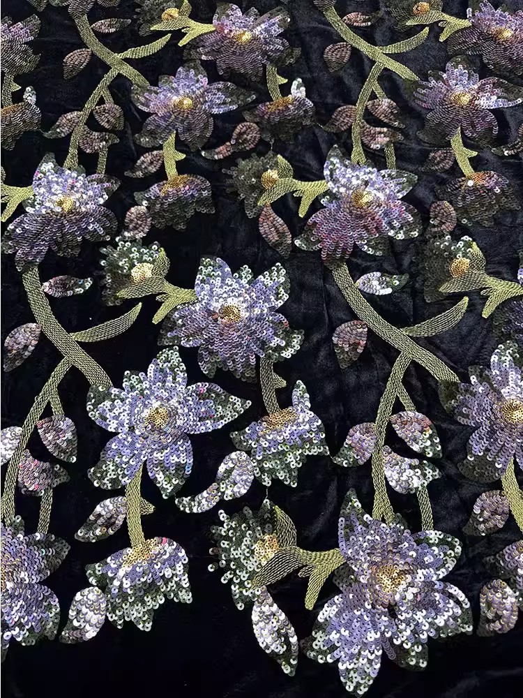 1 yard Retro kadife tela El iş - Velvet Fabric Embroidery incelemesi ve fiyatı